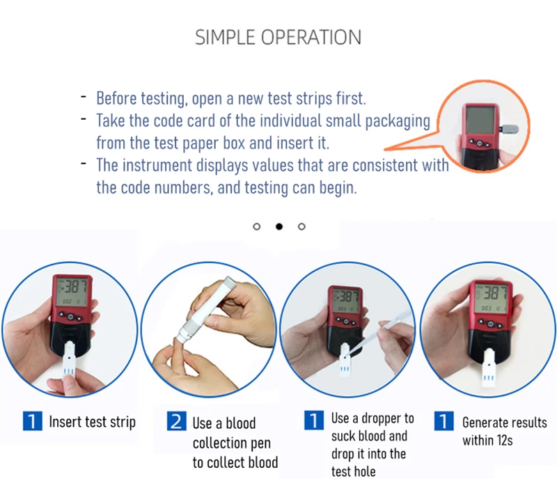 URIT Hemoglobin Analyser H12 Anemia Measurement Tester Kit Test strips Lancets 50pcs Medical Device Examination diagnosis