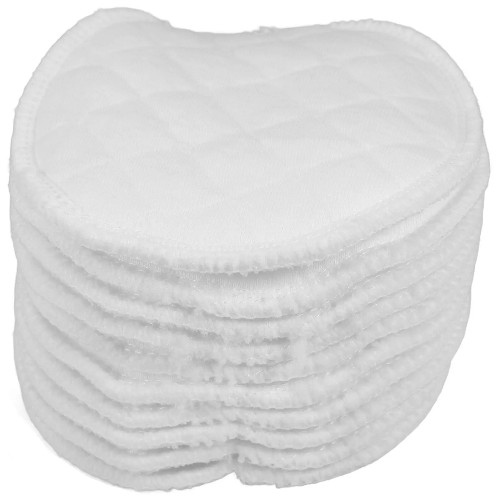 10 PCS Washable Breast Pads Cotton Breastfeeding Breathable White Nipple Balm for