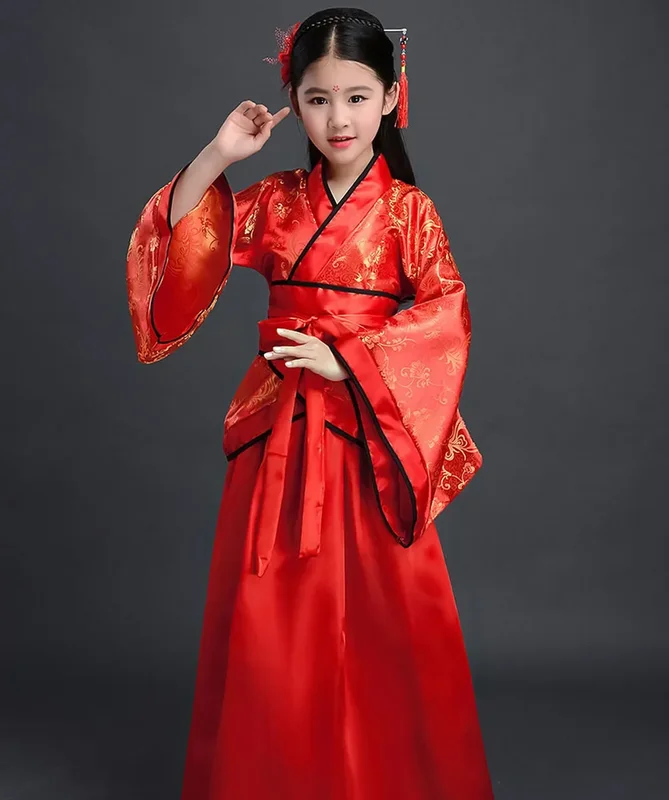 Ancient Chinese Dress Girls Children Kimono Traditional