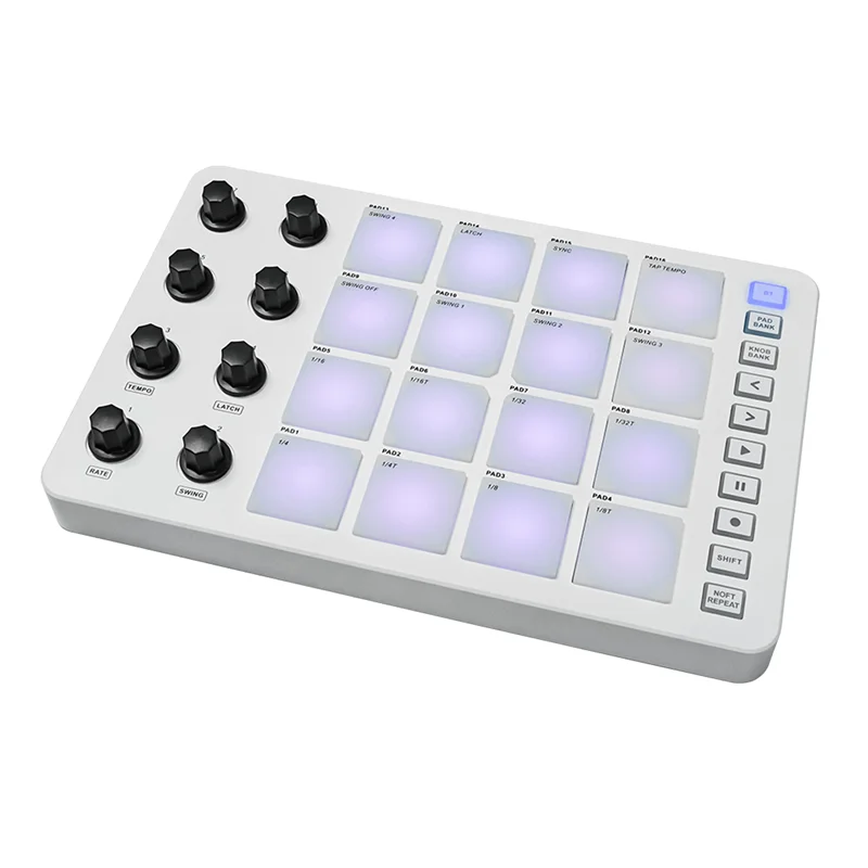 M-VAVE MIDI Controller Strike Pad RGB Backlight MIDI Keyboard BT Connection Low Latency 3.5Mm Output Interface Pad
