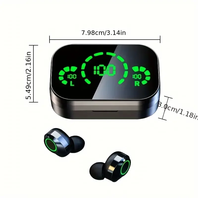 GREATWALL Wireless Headphones TWS Earphones Touch Control Noise Reduction Stereo Headsets Earbuds With Microphone 3