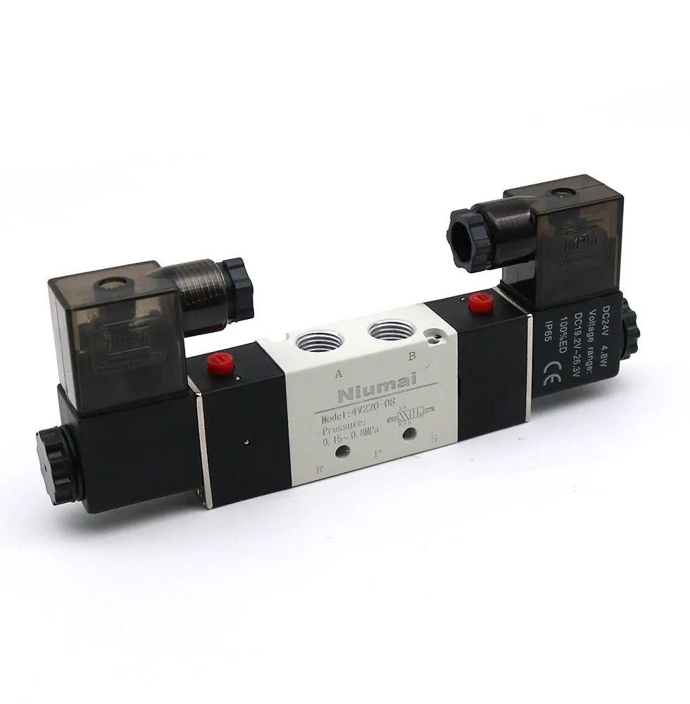 Posição da Maneira Liga de Alumínio ar Interno e Airtac Válvula Solenóide Pneumática Dc12v Dc24v ou Ac110v Ac220v 4v22008