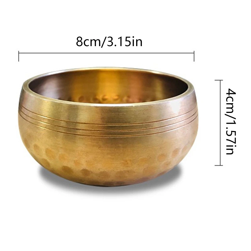 Nepal Tibetan Buddhist Bowl Set Pad Ring Mallet Meditation Singing Bowls Kit E7CB 6