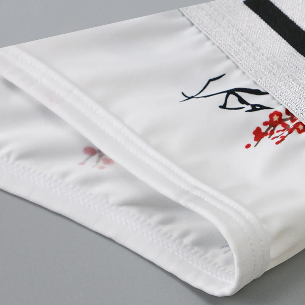 

Men Underwear Sexy Fashion Printed Boxer Briefs Ice Silk Elephant Nose Trunk Underpants Calzoncillos Hombre Quick-Dry