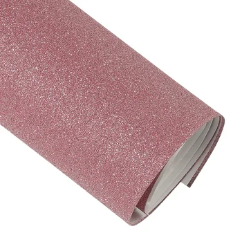 Pellicola Adesiva per Auto Super Glitterata Rosa con Tecnologia Air-Release per Uso Fai-da-Te, Decalcomania per Esterni/Interni Auto