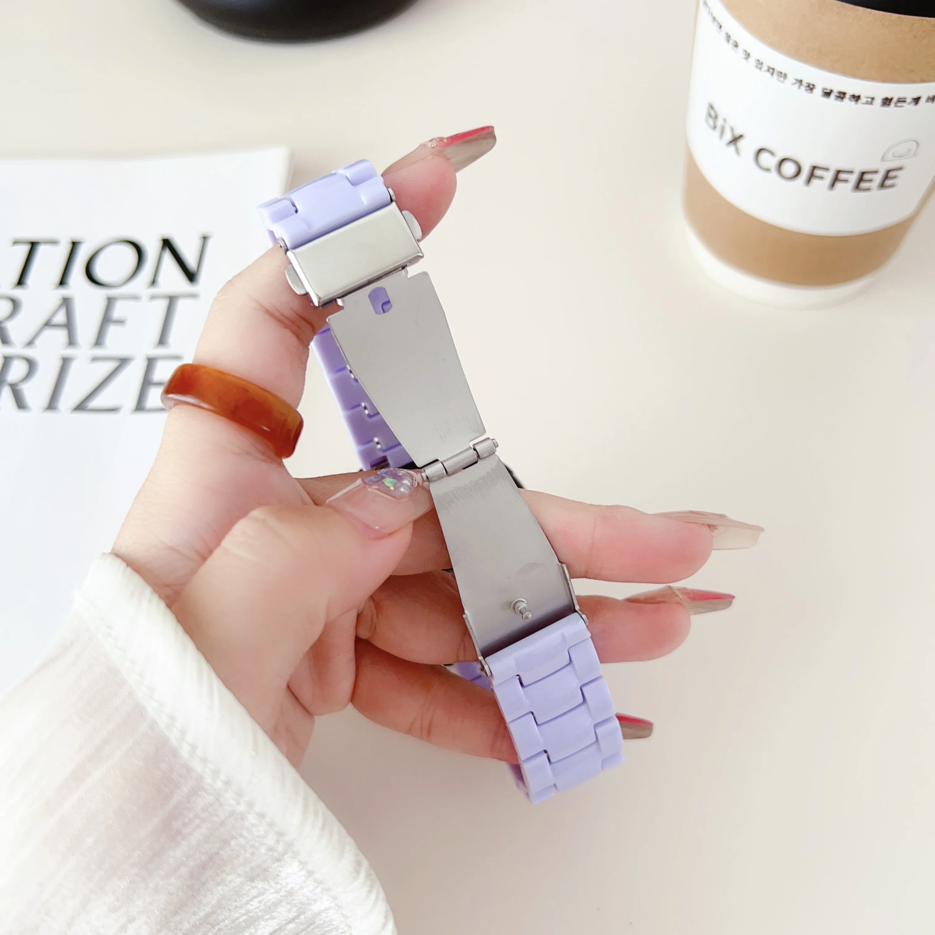 Vibrant Candy Color Resin Smartwatch Strap, 20mm/22mm