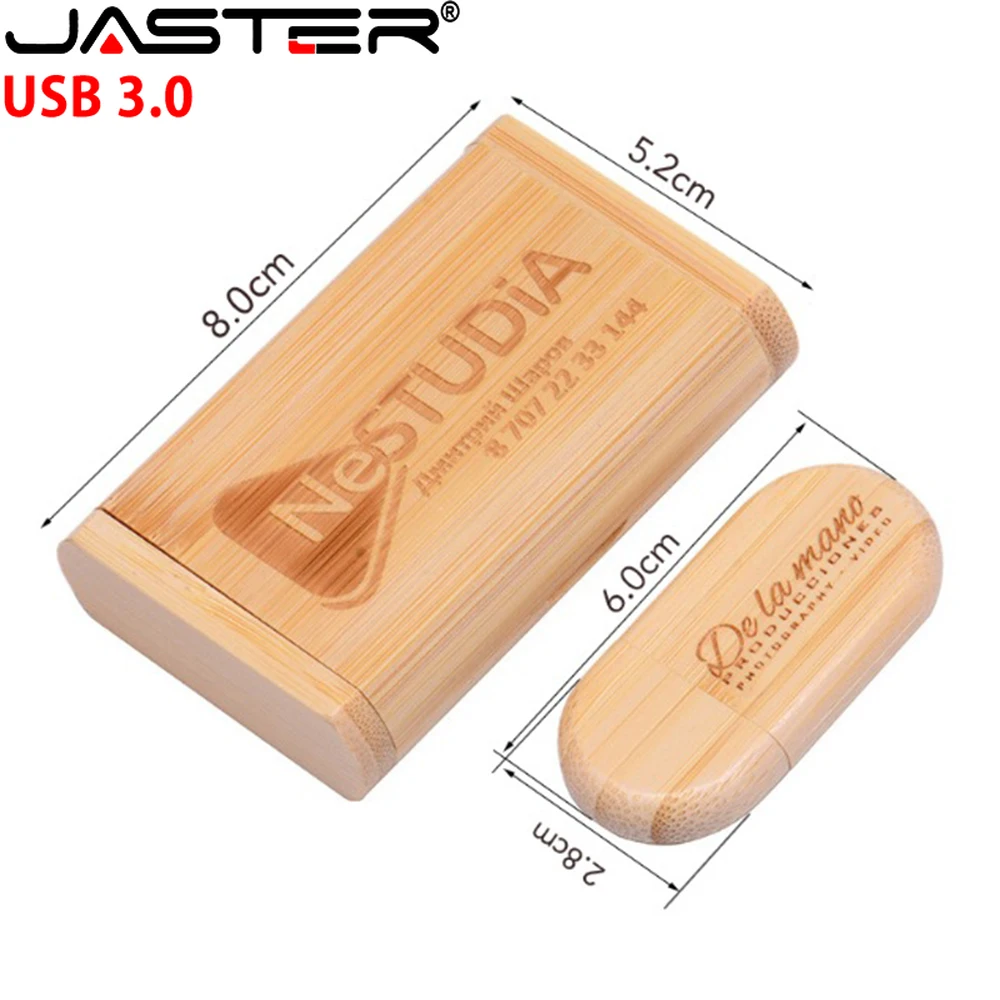 JASTER USB 3.0 고속 나무 USB 플래시 드라이브 128GB 무료 맞춤형 로고 메모리 스틱 64GB 웨딩 선물 펜드라이브 32GB 16GB U 디스크