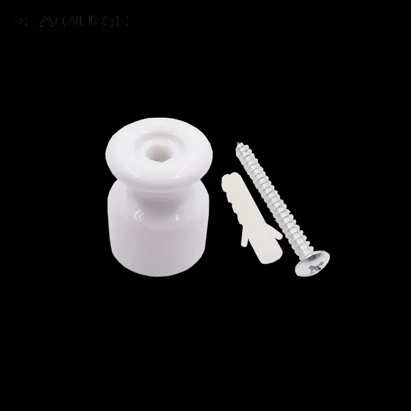 50pcs High Frequency Ceramic Insulator Wall Terminal Insulator Electrical Wire Connector Free Shipping