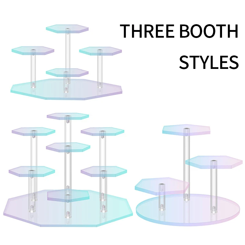 7-Tiers Acrylic Display Stand Cupcake Dolls Jewelry Storage Rack Cosmetic Display Holder Desktop Organizer Wedding Party Decor 2