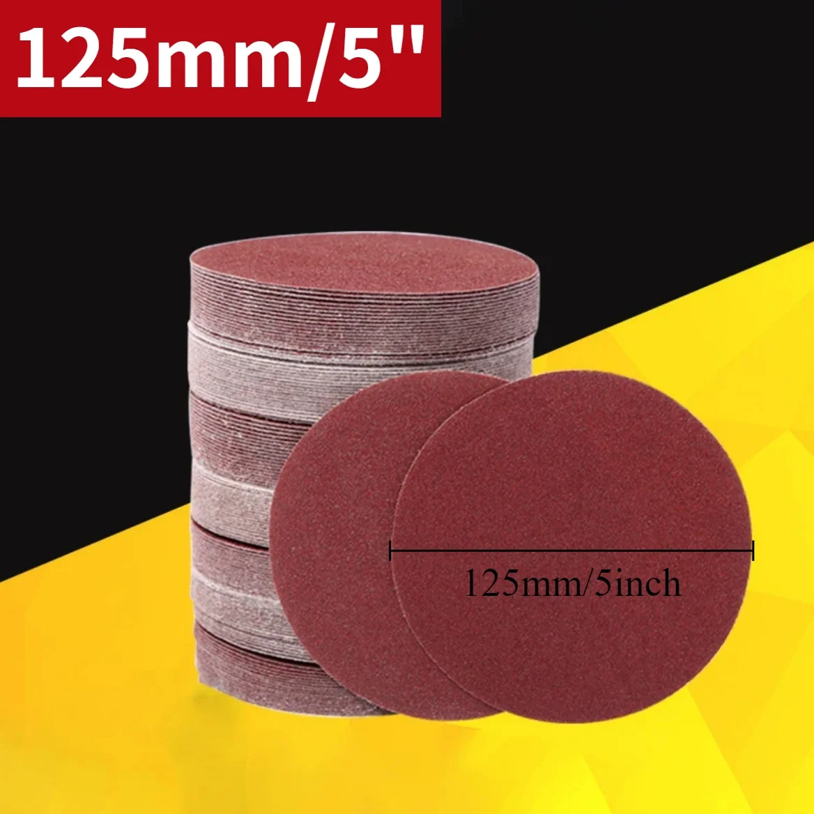 סט נייר שיוף 5 אינץ' 125mm 60-80-100-120-150-240-400-600-2000 גריד מתכת מלוטשת עיבוד עץ אביזרי כלים שוחקים