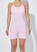 Seamless sexy peach butt all-in-one fitness wear threaded quick-drying fitness sports one-piece yoga wear - Image 3