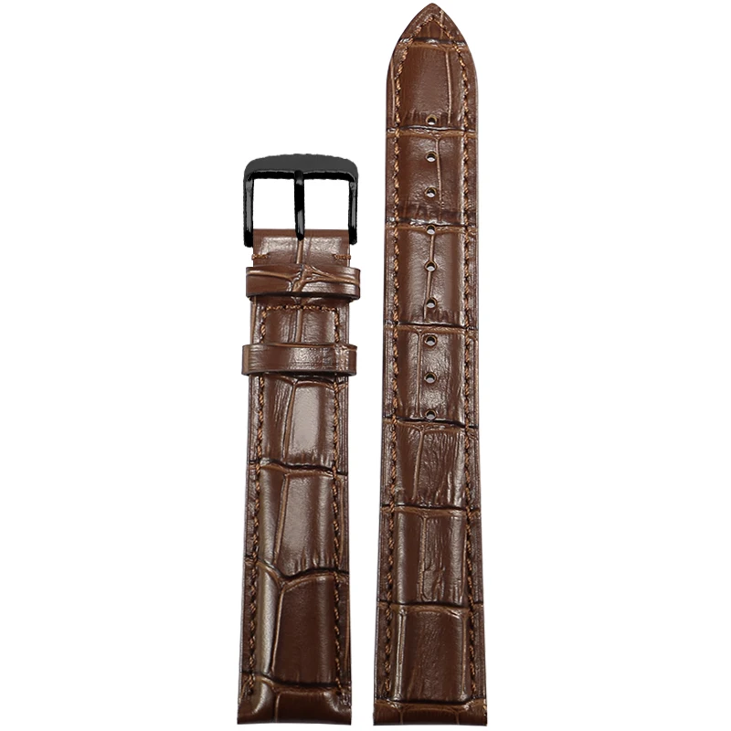 Premium Leather Watch Strap - Flat Straight Interface Cowhide, Various Sizes Available