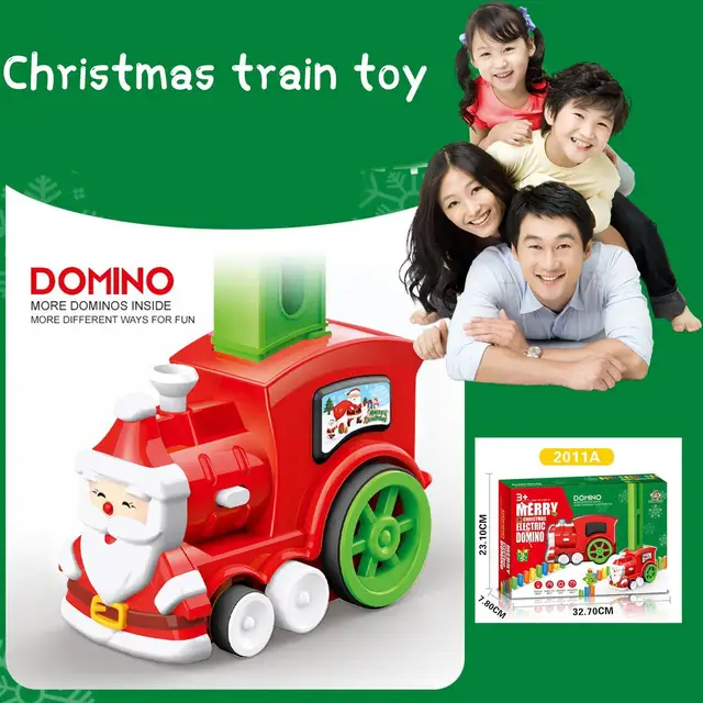 Christmas Train Electric Domino Toys Christmas Tree Decoration Railway Car Train Track For Kids Toys D1h9 6