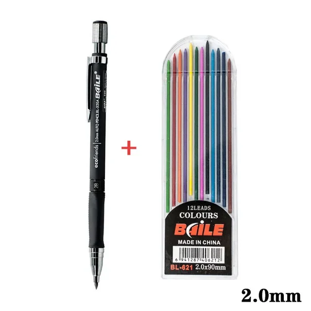 10/12 Pieces Office Mechanical Pencils 2.0 mm 2B Lead Holder Drafting Drawing Writing School Gifts