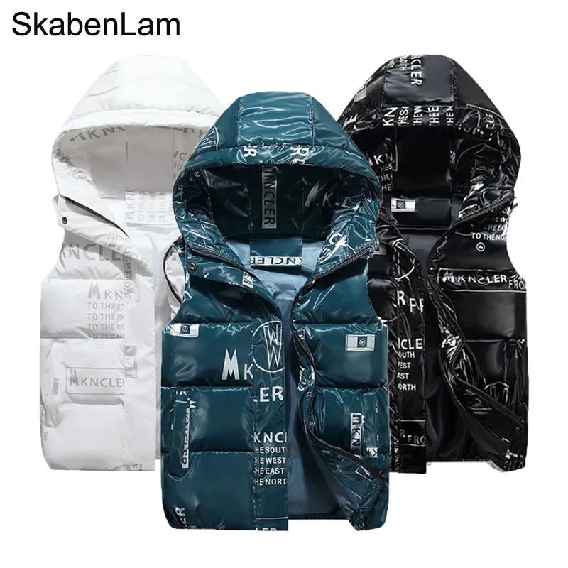 Children Vest Children's Vest for Boys Girls With Hood Outerwear Kids Printed Coat Sleeveless Down Jacket Winter Waterproof Waistcoat Warmer