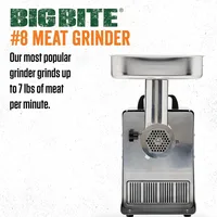 Products BigBite  8 Meat Grinder, 0.50 HP Stainless Steel Electric Meat Grinder Machine, Ideal for Regular Use 2