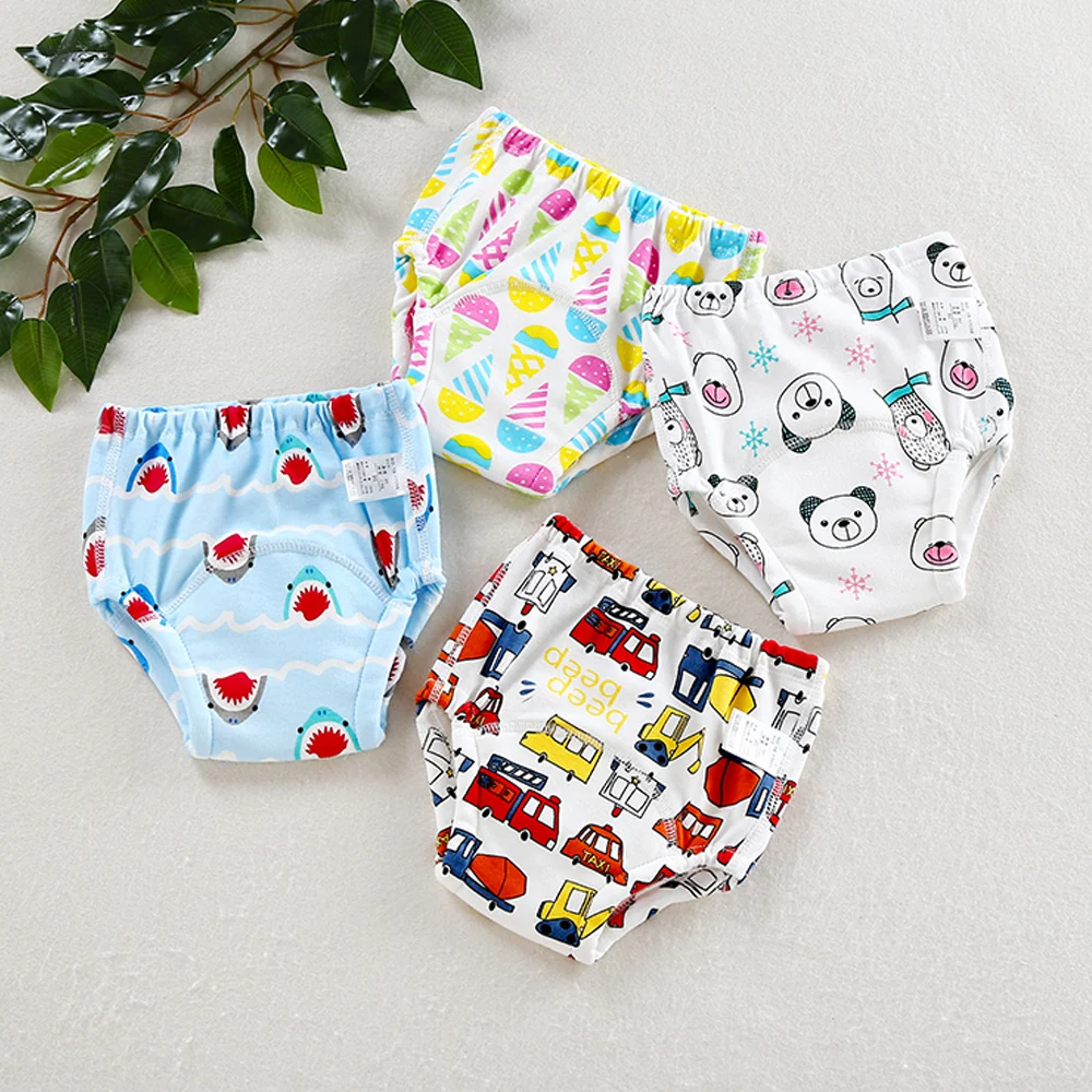 

1 pc Reusable Cotton Baby Training Pants Infant Shorts Underwear Cloth Diaper Nappies Children Waterproof Potty Training Panties