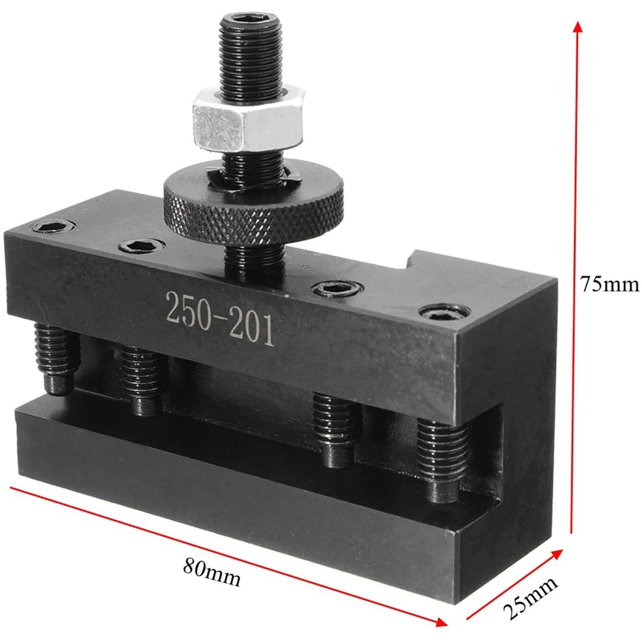 2Pcs Quick Change CNC Lathe Tool Post Turning Facing Holder Holder for Lathes Tools-250-201 & 250-202 3