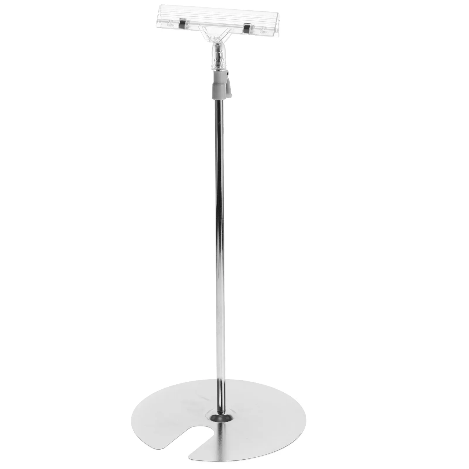 T자형 조절 가능 포스터 디스플레이 홀더 스탠드, 배너 광고 간판 데스크탑 테이블탑용, ABS 스테인리스 스틸, 안정적