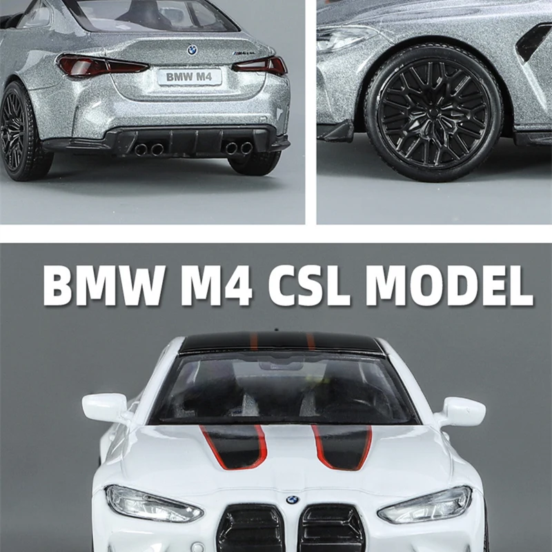 1:36 BMW M4 CSL M3 Alloy Sports Car Model Diecast Metal Racing Super Car Vehicles Model Simulation Collection Childrens Toy Gift 5