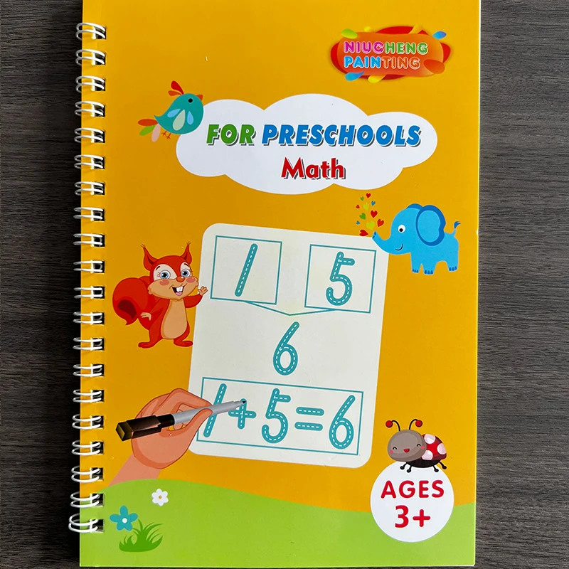 New Lettering Calligraphy Set Montessori Magical Tracing Workbook Erasable Magic Book for Children Reusable Notebook Writing 3