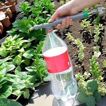 High Pressure Air Pump Manual Sprayer Adjustable Drink Bottle Spray Head Nozzle Garden Watering Tool Sprayer Agriculture Tools