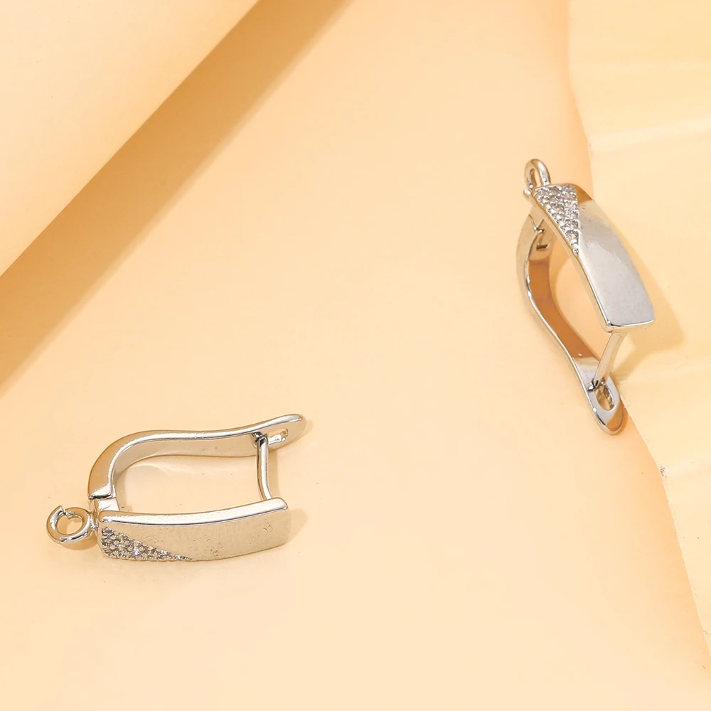 Juya DIY Kupfer anti allergene Ohr haken 18 Karat vergoldet Basic Fashion Damen Ohrring machen Befestigungs elemente Zubehör – Detail 10