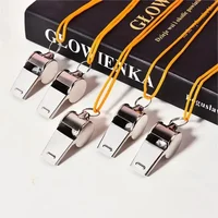 1PC Referee Whistles Metal Whistles Stainless Steel Metal Sports Whistles Sports Equipment With Lanyards Sports Referee Tools 1