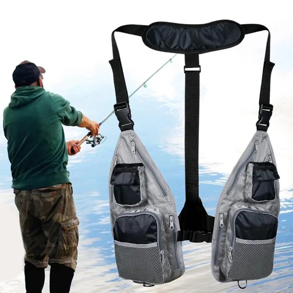 Colete de pesca ao ar livre com bolsos, Poliéster, Conveniente, Multi Função, Malha ajustável, Alta qualidade