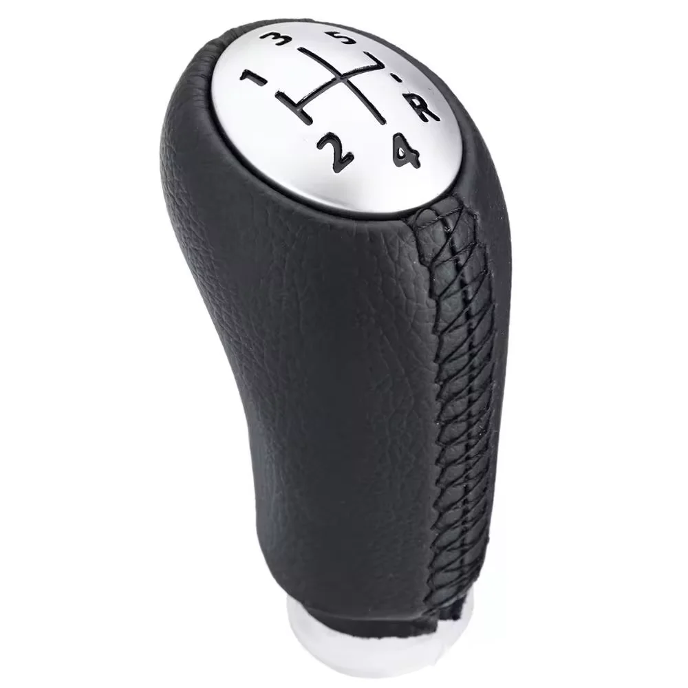 Matte Black and Gray Gear Shift Knob - Ergonomic Design with Headball Grip