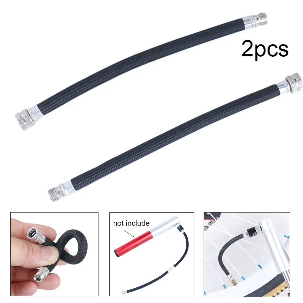 1/2PCS Bicycle Pump Extension Hose Tube Pipe Cord Portable Bike Pumping