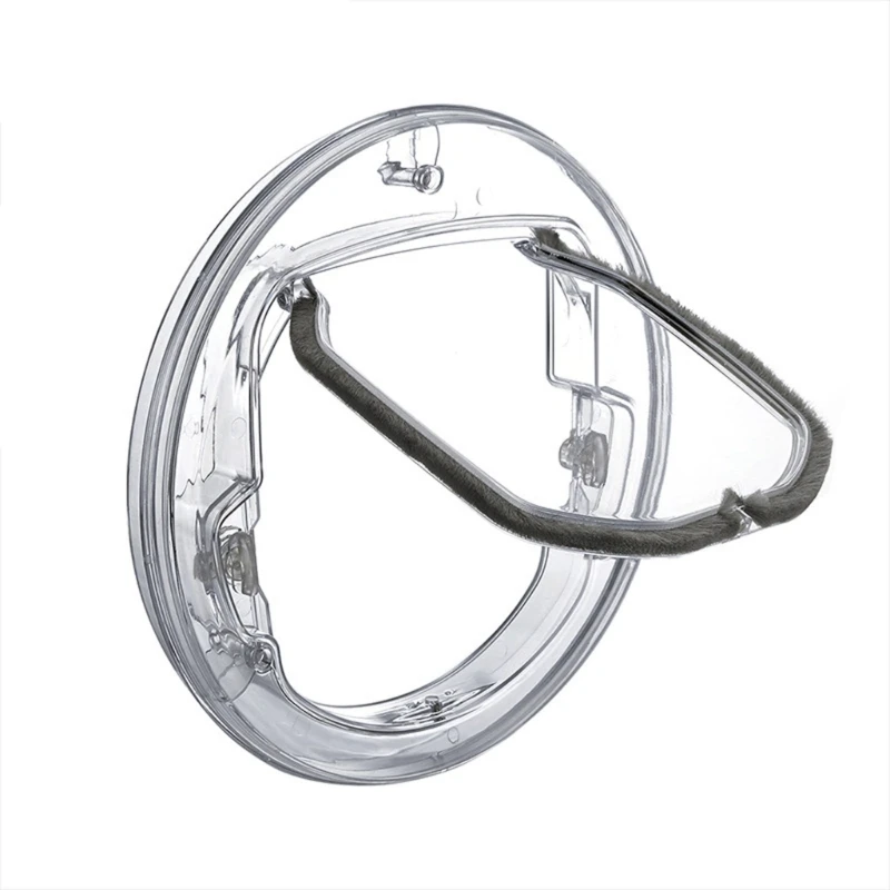 Clear/ White Pet Flap Door with 4 Way Lock Security Flap Door for Dog Cat Kitten 2 sizes