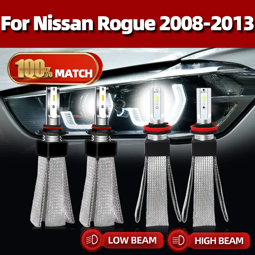 

LED Car Headlight 240W 40000LM H11 9005 HB3 Auto Headlamp Turbo Lamp 12V 6000K For Nissan Rogue 2008 2009 2010 2011 2012 2013