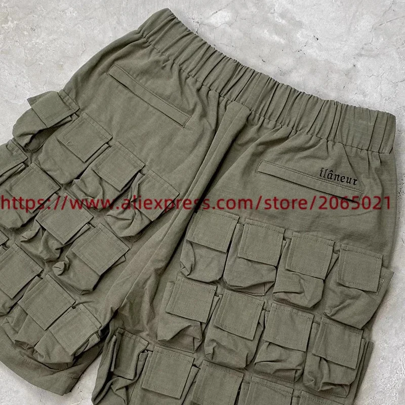 Flaneur 58 Pocket Cargo Work Shorts Men Women Ultra Multi Pocket Functional Drawstring Breeches 3