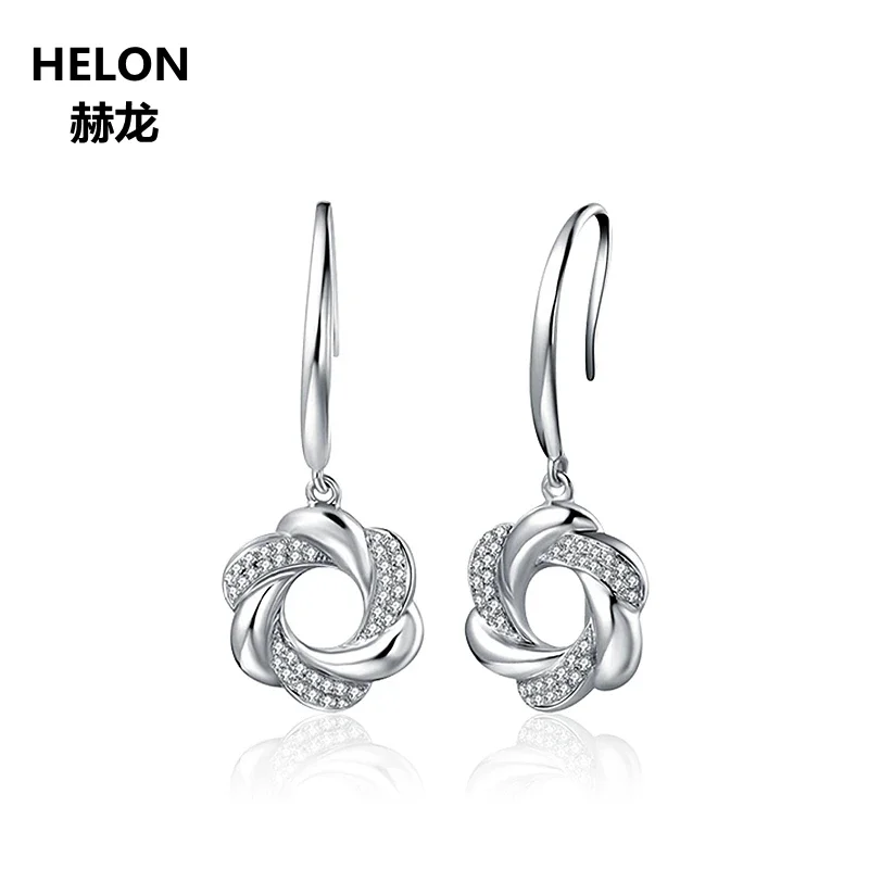 

0.2ct SI/H Natural Diamonds Drop Earrings Women Solid 14k White Gold Engagement Wedding Anniversary Party Fine Jewelry