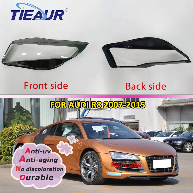 

Налобный фонарь для Audi TT TTS R8 2007-2015, прозрачный налобный фонарь, замена оригинального абажура из плексигласа