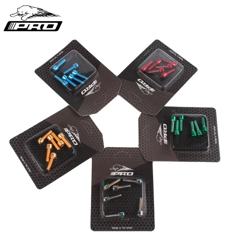 

IIIPRO MTB Bike Stem Stainless Steel Screws Electroplate Color M5*18mm 6 Pcs Bolts Iamok Bicycle Parts