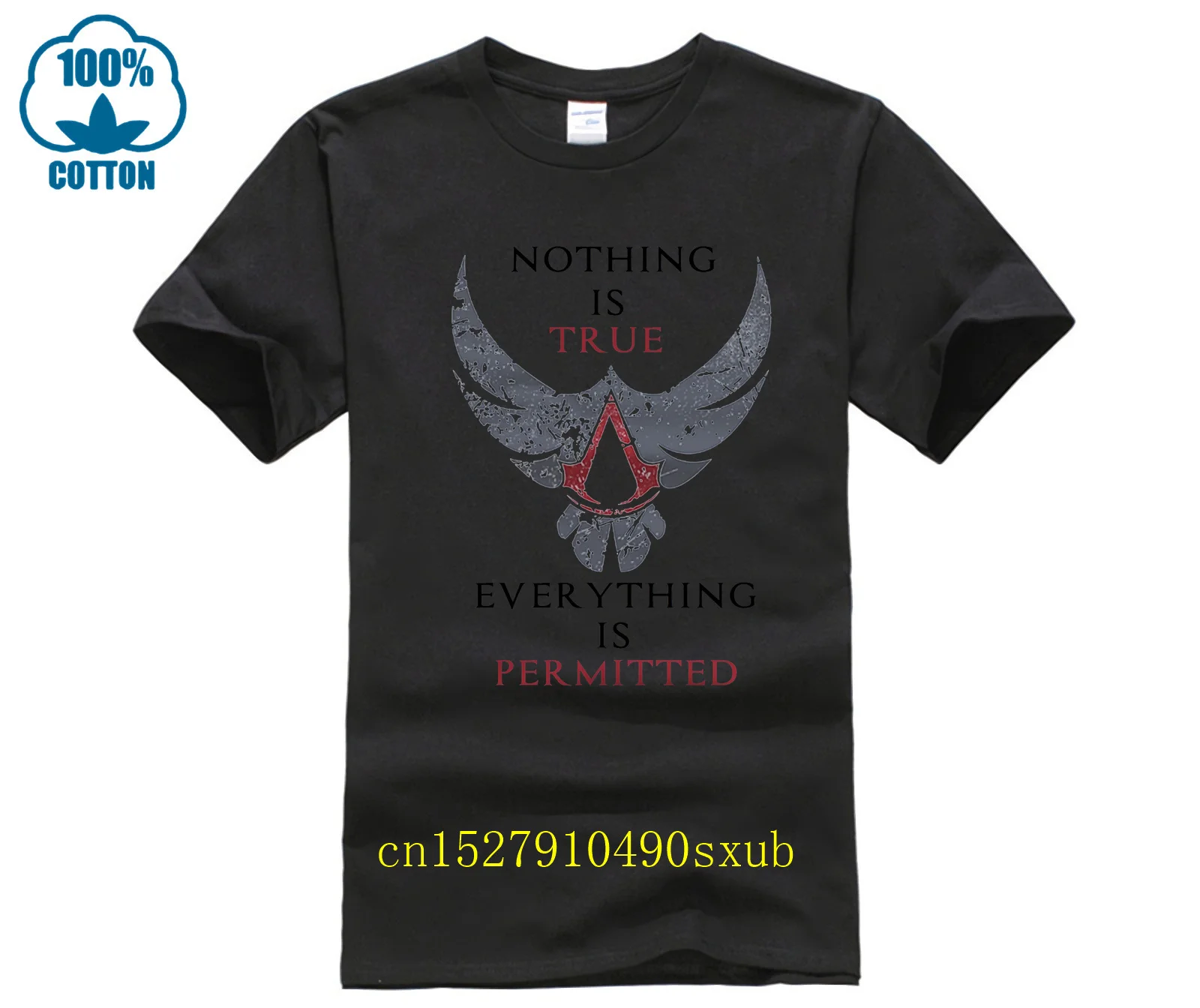 New Anime Game T Shirt Assassins Creed Tees Camicie Cotone Manica Corta Gamer T-Shirt Uomo