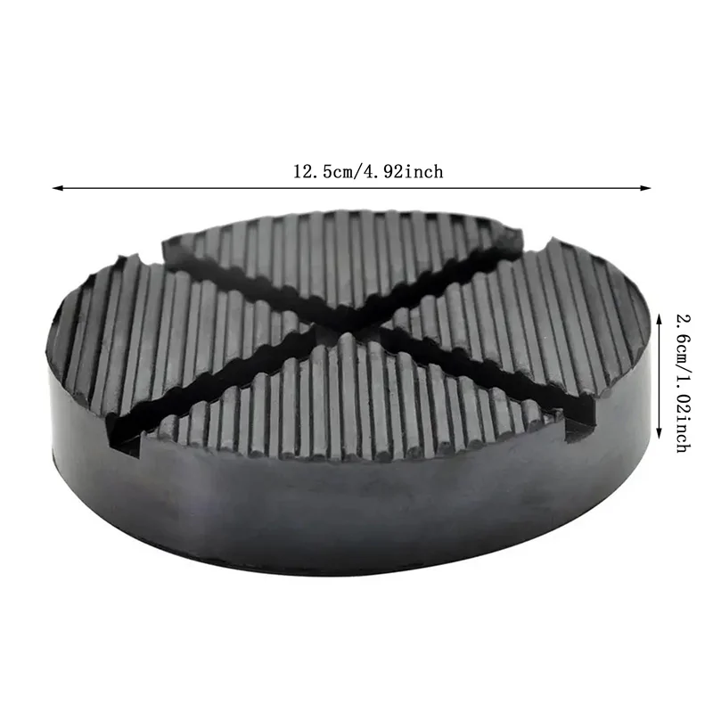 Universal Car Jack Rubber Pad - Frame Protector and Slotted Floor Lifting Disk