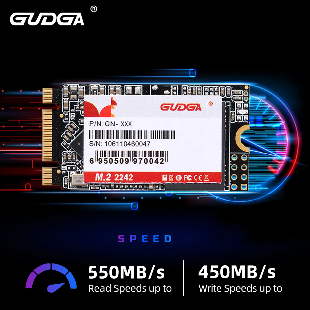 Gudga-ngff Disco Rígido Interno de Estado Sólido Ssd 2242 Sata 128gb 256gb 512gb 1tb Ssd M.2 Laptop Desktop pc Acer ec 47 Tablet - Imagem 5
