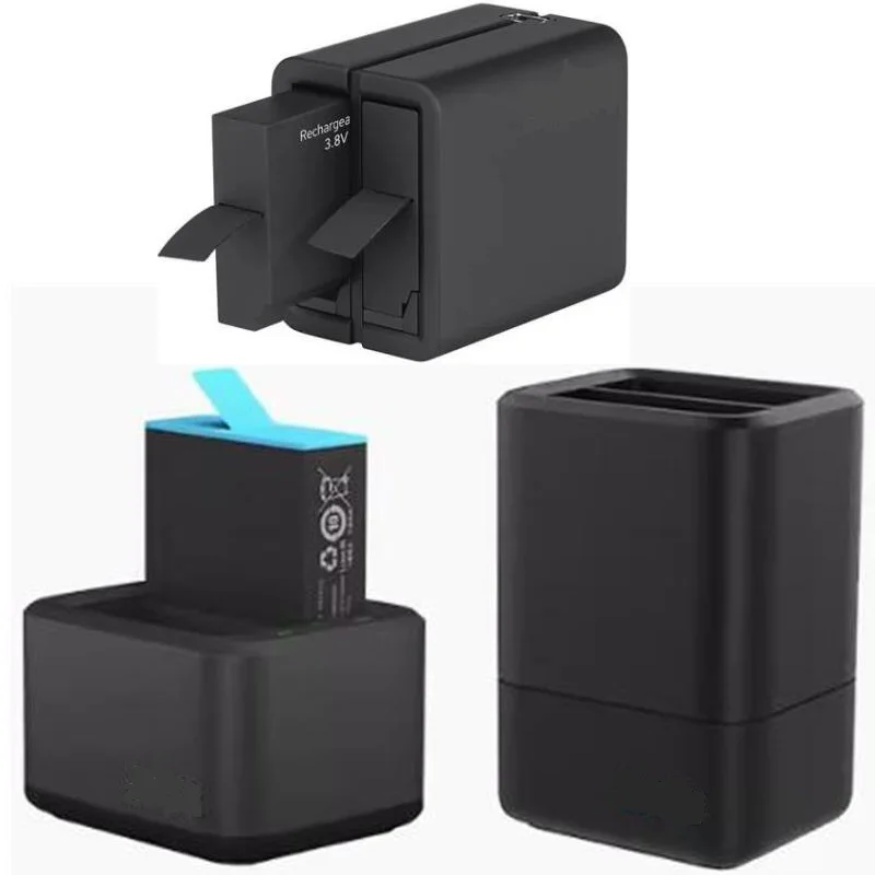 

Зарядное устройство с двумя USB-портами для Gopro Hero 3456789, 10, 11, 12, 100% оригинальные аксессуары, зарядное устройство для аккумулятора, Спортивная камера с двойной зарядкой