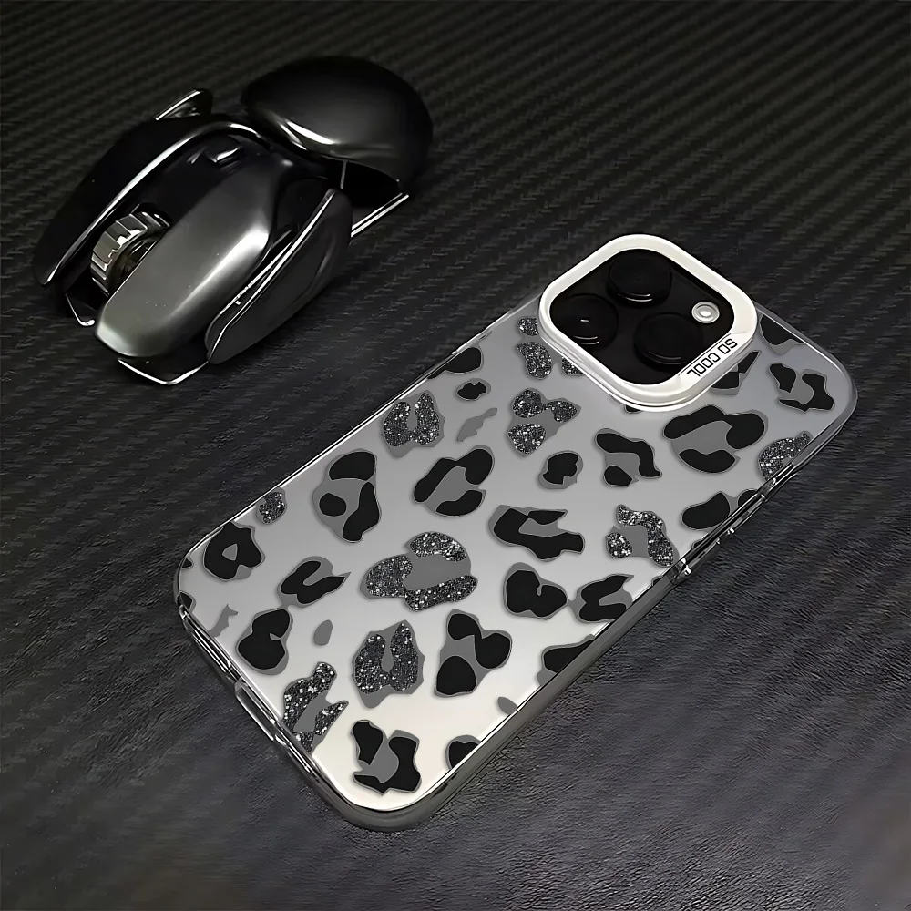 Shiny Colorful Leopard Print Anti-Fall Phone Case