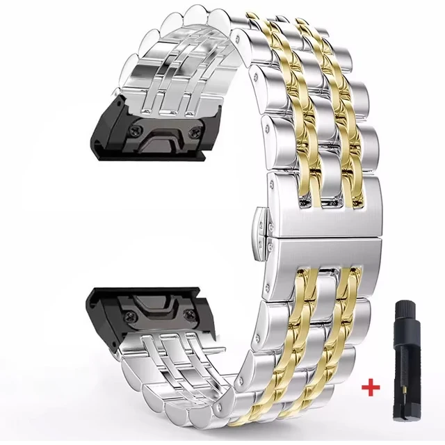 Premium Stainless Steel QuickFit Watch Band – 22mm & 26mm Adjustable Bracelet