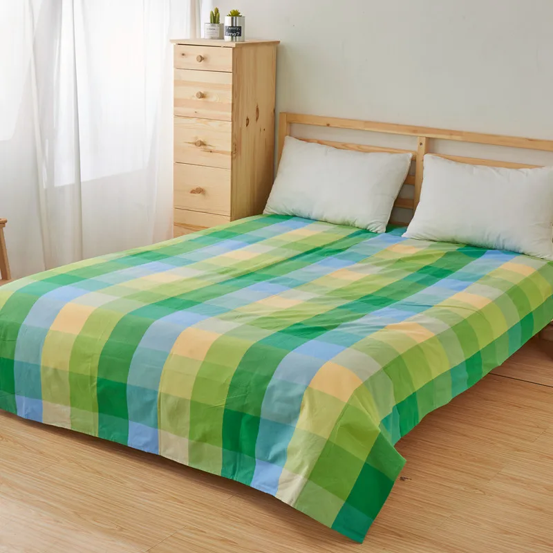 

2023 new style pure cotton quilt single piece thickened encrypted kang single striped coarse cloth sheet quilt cover custom made