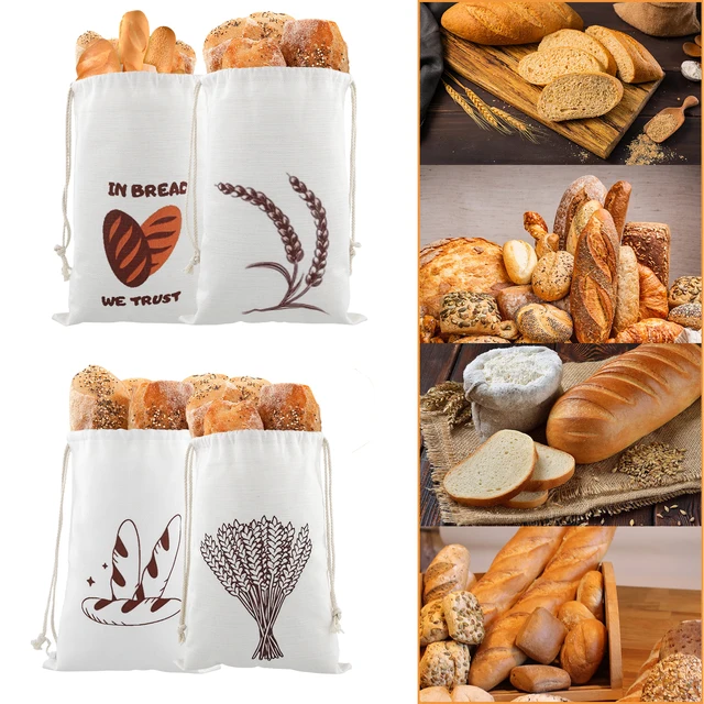 ORORIN Reusable Beeswax Bread Bags (2-Pack) - Linen Waxed Bags For Sourdough & Homemade Bread Storage - View #2