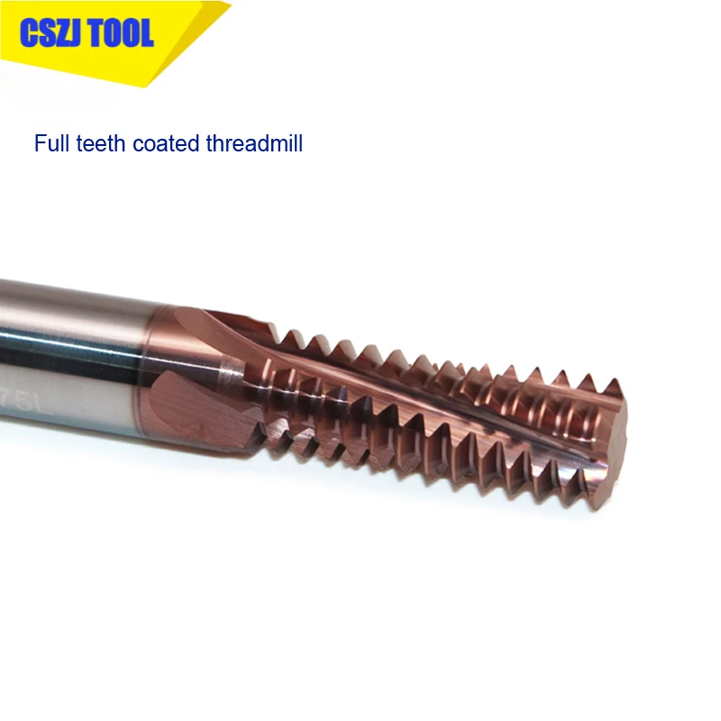 스레드 밀 코팅 솔리드 카바이드 풀 치아 ISO 인치 피치 나노 코팅 CNC 절삭 공구 M3 M4 M5 M6 M8 M10 M12 탭