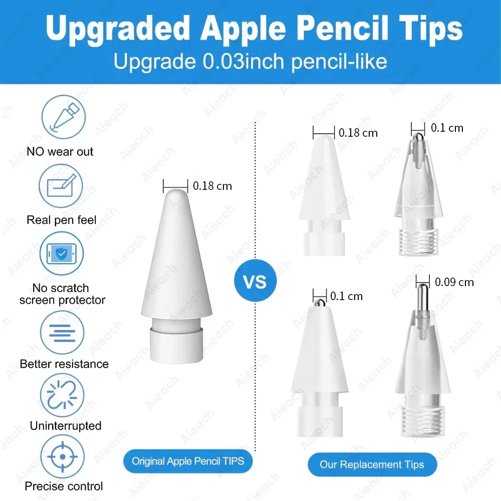 Apple Pencil Nib Tips For Apple Pencil 1st/2nd/USB-C/Pro