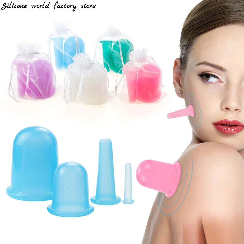 Suction Cup Cupping Therapy Silicone Vacuum Cupping Set Silicone