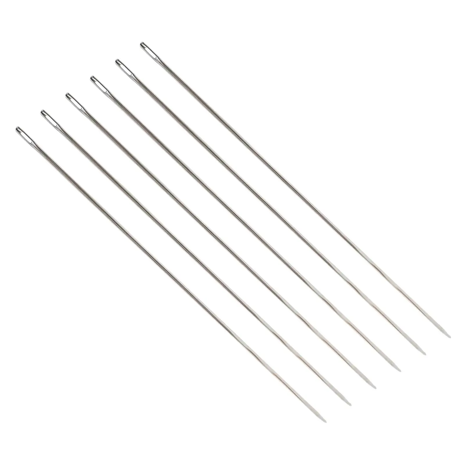 공예용 큰 눈 끈 구슬 바늘, 30cm 스레드, 6 개
