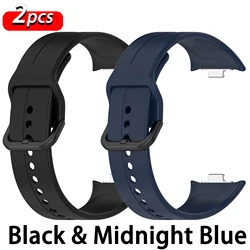 Premium Silicone Sport Strap - Durable Watchband Accessory for REDMI Watch 5 (Black - Midnight Blue)